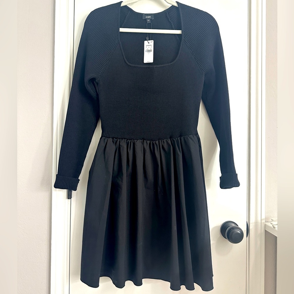 express black long sleeve sweater dress
